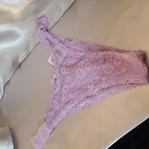 Lilac/Pink Victoria's Secret Lace Brazilian Panties